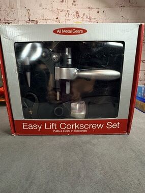 Easy Lift Corkscrew Set - Silver